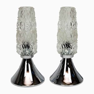 Space Age Chrome-Plated Lamps, 1970s, Set of 2