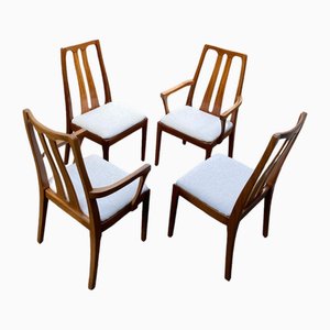 Mid-Century Teak Dining Chairs, Set of 4