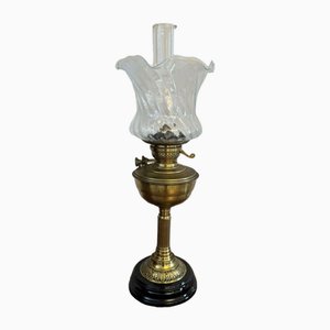 Lámpara de aceite eduardiana antigua, 1900
