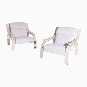 722 Woodline Armchairs by Marco Zanuso for Arflex, 1960, Set of 2