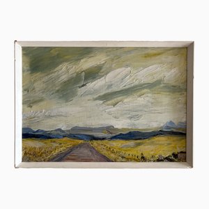 Schottische Landschaft, Öl auf Karton, 1930er, Gerahmt
