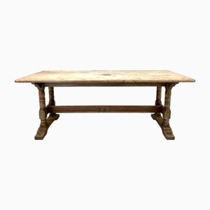 Stripped Oak Farmhouse Refectory Dining Table