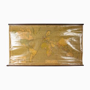 Grande Carte du Monde avec Défilement par Philips, 1918