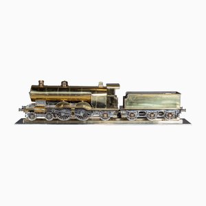 20th Century Brass Model GNR Atlantic 3 1/2 Inch Gauge Steam Locomotive, 1930s
