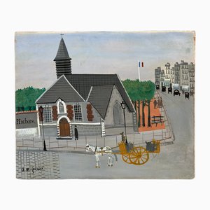 Armand Marie Guerin, Petite Chapelle, Huile sur Bois