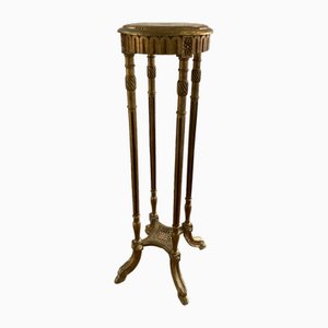 Louis XIV Style Giltwood Marble Top Pedestal, 1890