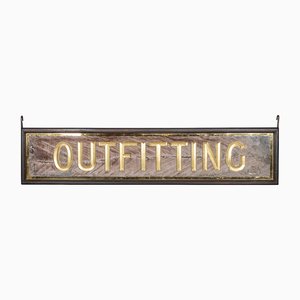 Antique Victorian Mirrored Outfitting Sign from Harris Tweed, 1900s