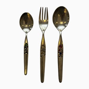 Vintage German Children's Cutlery by Rolf Kauka, Set of 3