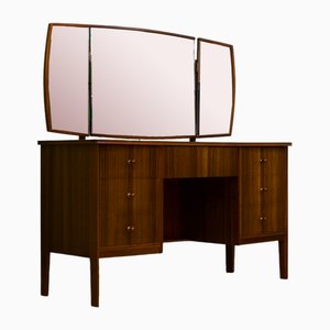 Mid-Century Frisiertisch oder Schreibtisch aus Teak & Nussholz von Peter Hayward für Vanson, 1960er