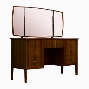 Mid-Century Teak and Walnut Dressing Table or Desk by Peter Hayward for Vanson, 1960s