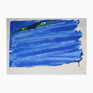 Olivier Debré, Bleu de Loire, 1990, Lithographie Epreuve d'Artiste