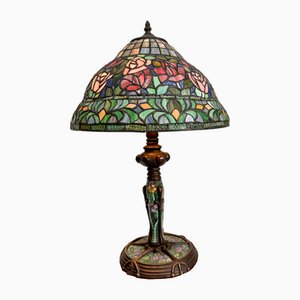 Vintage Lampe aus Buntglas, 1980er