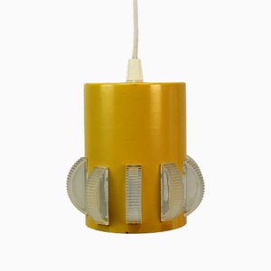 Belgische gelbe Metalllampe, 1960er