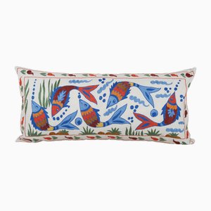 Housse de Coussin Tashkent Suzani avec Motif Poisson