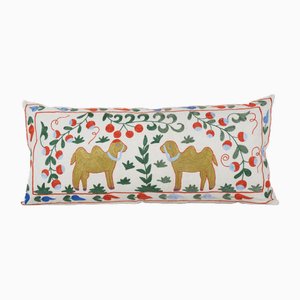 19th Century Tashkent Suzani Cushion Cover with Camel Motif