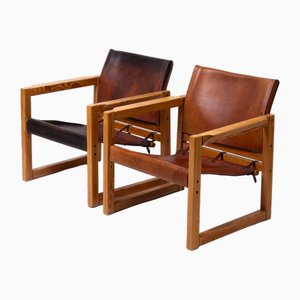 Safari Leather Chairs by J.G. Steenkamer, 1970s, Set of 2
