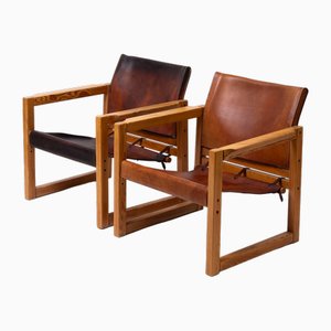 Safari Lederstühle von JG Steenkamer, 1970er, 2er Set