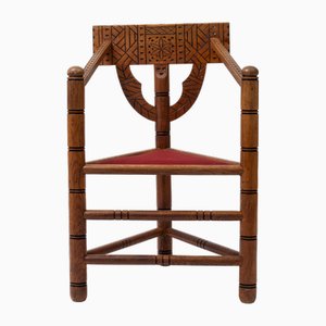 Hand Carved Monk Chair, 1960s