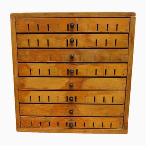 Printers Drawers with Brass Letter Stamps