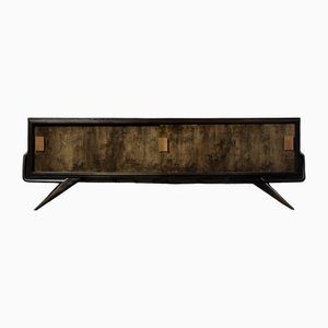 Mid-Century Scandinavian Modern Birch Sideboard with Futuristic Base, 1960s