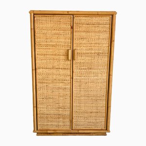 Vintage Rattan Cabinet, 1980s