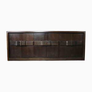 Credenza brutalista in quercia, anni '70