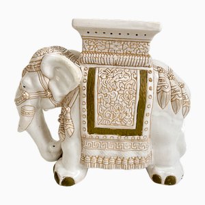Large Ceramic Elephant Side Table, 1970s