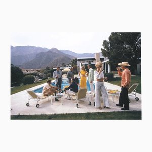 Slim Aarons, Poolside Social, Limited Edition Estate Stamped Photographic Print, 1970s