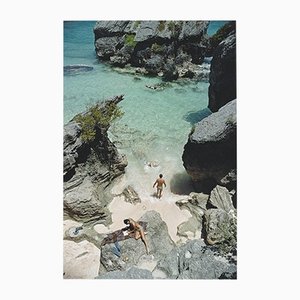 Slim Aarons, on the Beach in Bermuda, Limited Edition Estate Stamped Photographic Print, 1980s