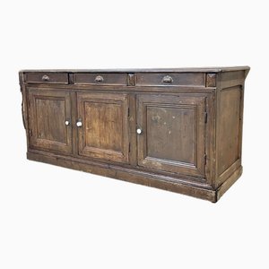 Large 19th Century Sideboard in Fir and Chestnut
