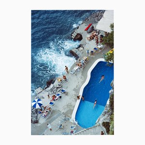 Slim Aarons, Pool on Amalfi Coast, Limited Edition Estate Stamped Fotodruck, 1960er