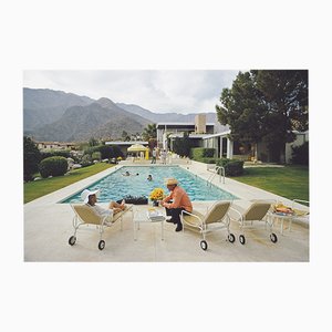 Slim Aarons, Poolside Interruption, Limited Edition Estate Stamped Photographic Print, 1970s