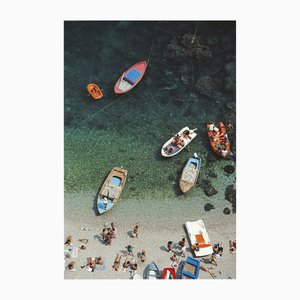 Slim Aarons, Conca Dei Marini Beach, Tirage Photographique Estampillé Estate en Édition Limitée, 1970s