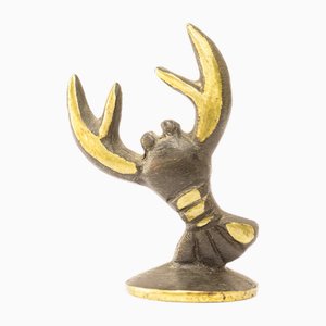 Brass Cancer Zodiac Sign Figurine by Walter Bosse for Herta Baller, 1950s