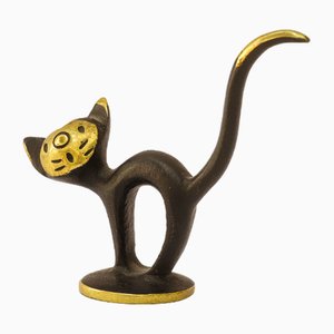 Figurine Chat par Walter Bosse pour Herta Baller, Vienna, 1950s