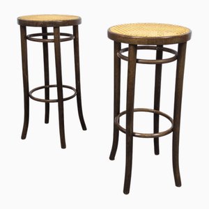 Vintage Bentwood Bar Stools by Michael Thonet for Ton, 1950s, Set of 2