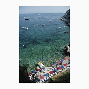 Slim Aarons, Porto Ercole Beach, Limited Edition Estate Stamped Photographic Print, 1970s