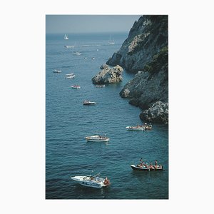 Slim Aarons, Porto Ercole Boats, Tirage Photographique Estampillé Estate en Édition Limitée, années 80