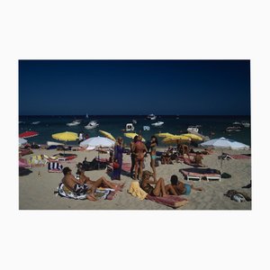 Slim Aarons, St. Tropez Beach, Limited Edition Estate Stamped Photographic Print, 2000s