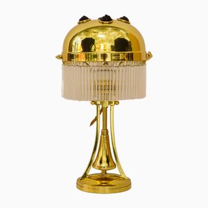 Art Deco Brass Table Lamp, Vienna, 1920s