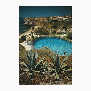 Slim Aarons, Algarve Hotel Pool, Tirage Photographique Estampillé Estate en Édition Limitée, années 80