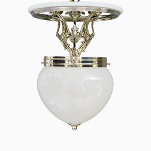 Art Deco Deckenlampe aus Alpaka, Wien, 1920er