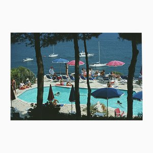 Slim Aarons, Il Pellicano Hotel Pool, Limited Edition Estate Stamped Photographic Print, 1970s