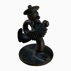 Sailor in miniatura con fisarmonica di Karl Hagenauer per Werkstatte Hagenauer, anni '50