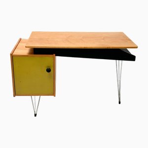 Mid-Century Modern Birch Hairpin Schreibtisch oder Schreibtisch von Cees Braakman für Pastoe, 1950er
