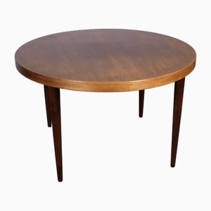 Danish Rosewood Round Extension Dining Table, 1960s