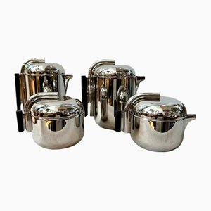 Silver Tea and Coffee Set by G. Coarezza for Mam Milano, 1960s, Set of 4