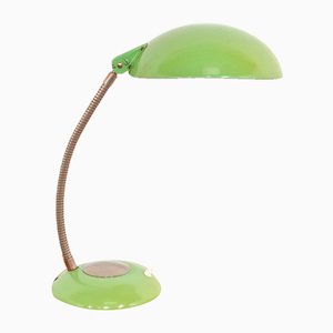 Lámpara de escritorio Bauhaus vintage en verde, años 50