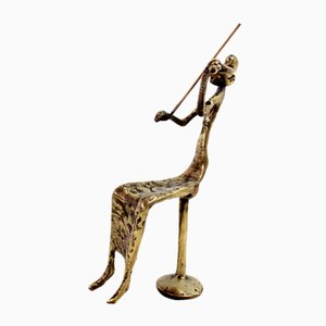 Bernard Kim, Sculpture Violoniste, 1970s, Bronze