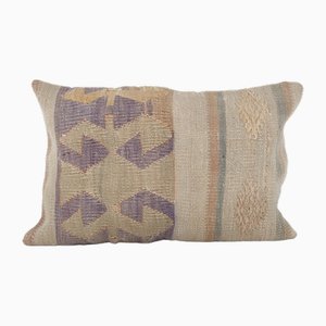 Housse de Coussin Kilim Lombaire Pastel Décorative Traditionnelle Turque